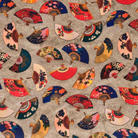 Thumbnail for Asian inspired decorative cotton fabric for soft furnishings
