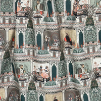 Thumbnail for Raj Mahal upholstery fabric with architectural and cultural motifs

