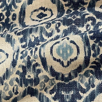 Thumbnail for Blue patterned cotton upholstery fabric