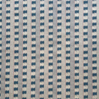 Thumbnail for Indigo stitch stripe cotton linen fabric in blue and natural tones for coastal home décor