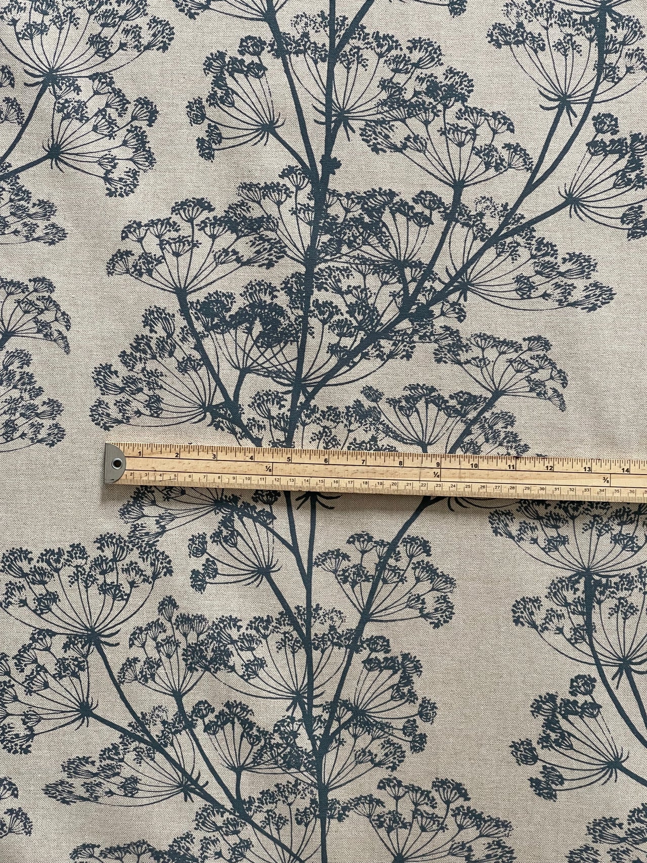 Cow parsley botanical fabric for Roman blinds and window treatments