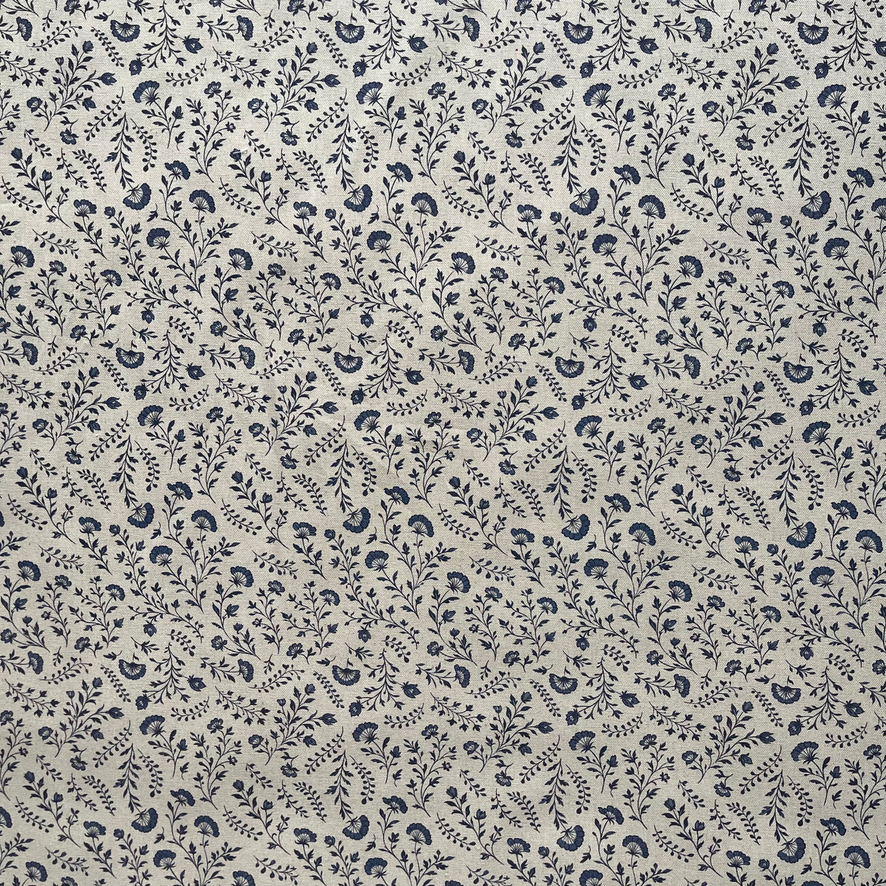 Woven floral home décor fabric inspired by traditional Delft pottery