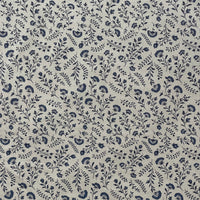 Thumbnail for Woven cotton polyester floral fabric in Delft blue style