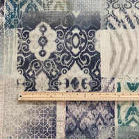 Thumbnail for Cotton linen look patchwork fabric for contemporary interiors