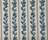 Thumbnail for Home furnishing fabric featuring beige oak leaves and subtle stripes