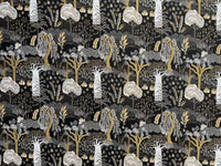 Thumbnail for Upholstery fabric for chairs with black and gold design.
