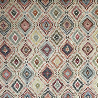 Thumbnail for Folk-style upholstery fabric in traditional kilim patterns