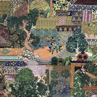Thumbnail for Green printed cotton fabric for sewing