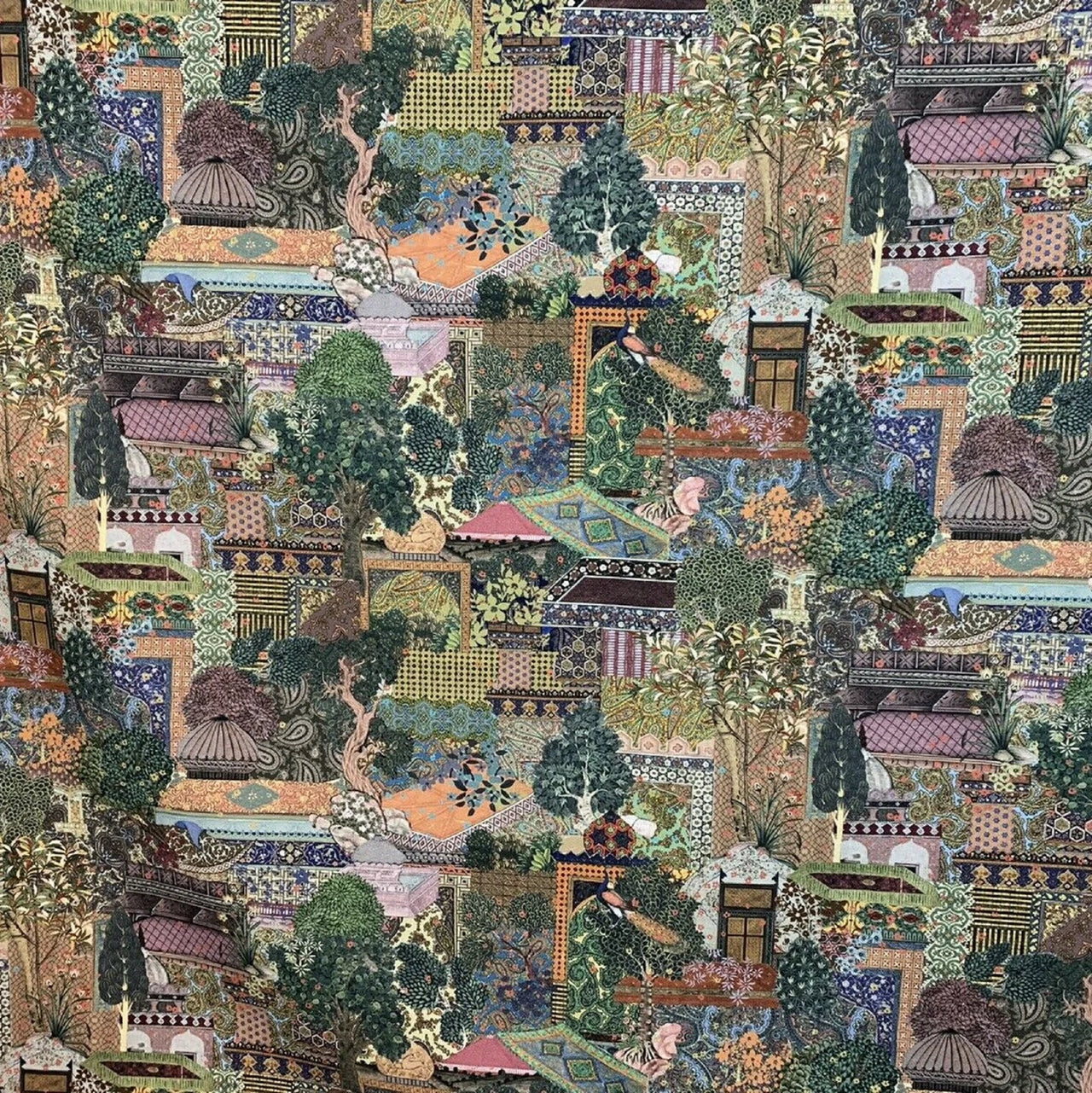 Garden tile design sewing fabric