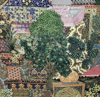 Thumbnail for Botanical garden print fabric for crafts.