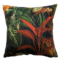 Thumbnail for Deep green and burnt orange Anthurium cushion