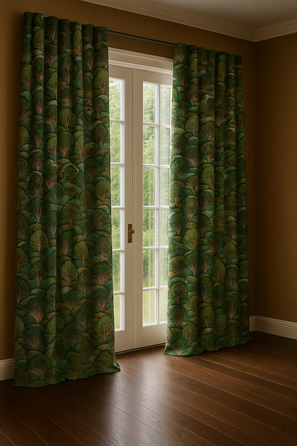 Nature hill apple tree fabric for curtains.


