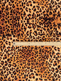 Thumbnail for Glamorous velvet fabric with wild leopard print.