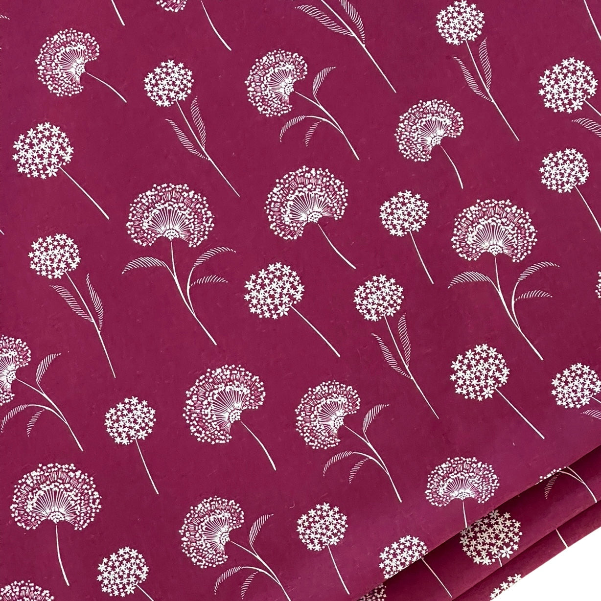 Burgundy background curtain fabric with white accents