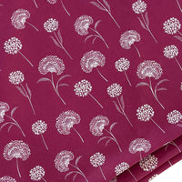 Thumbnail for Burgundy background curtain fabric with white accents
