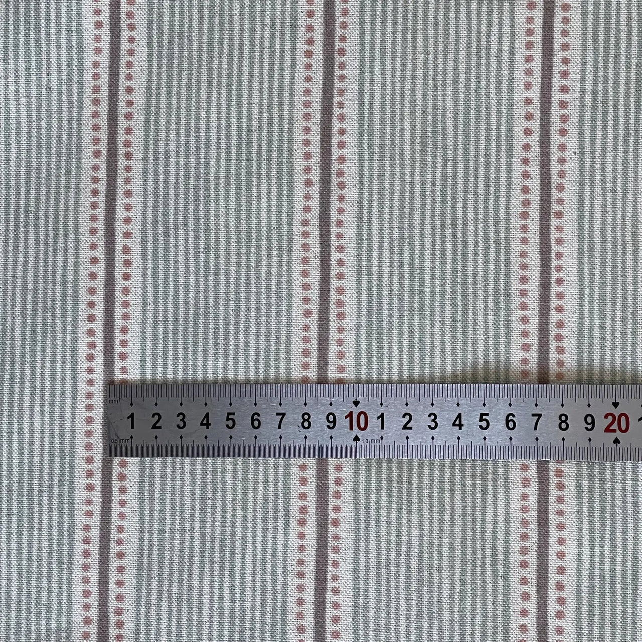 Upholstery and curtain fabric in French country stripe