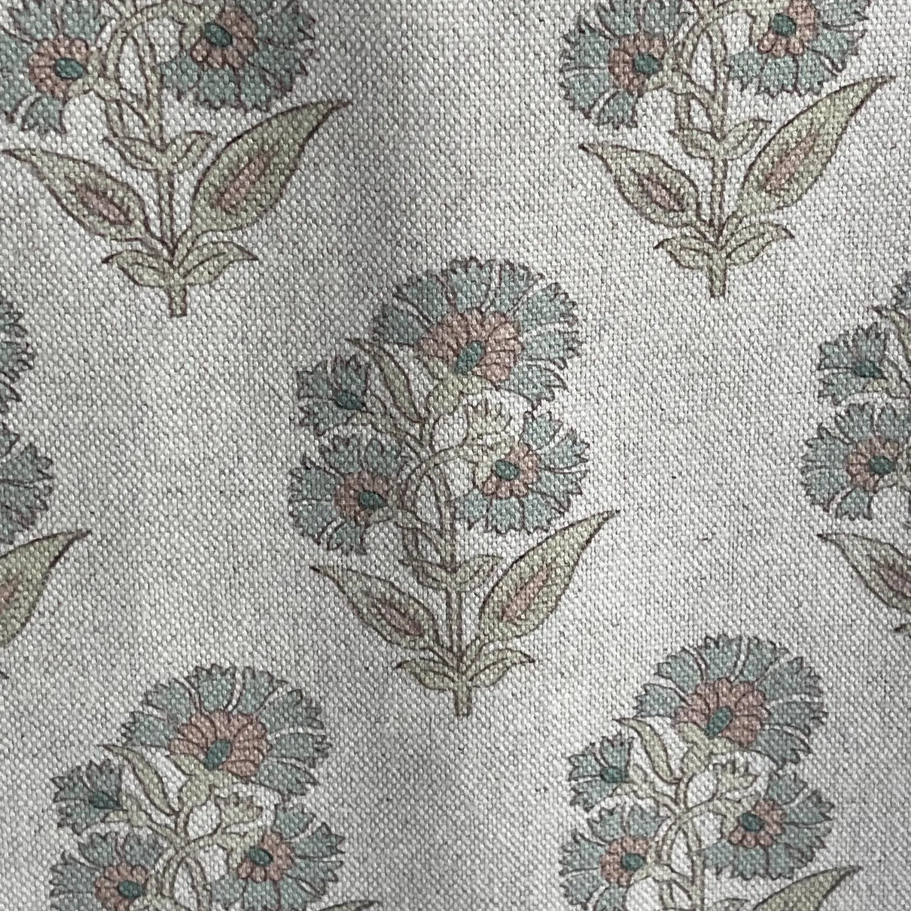 Scandinavian floral furnishing fabric with soft structured drape
