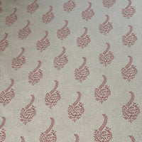 Thumbnail for Coral floral buta pattern fabric for curtains and cushions