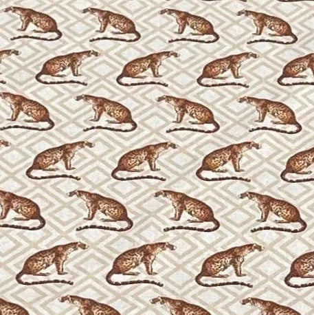 Pattern of leopards on a beige background