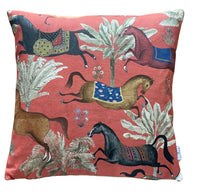Thumbnail for Arabian horses cushion cover with zip closure.