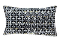 Thumbnail for Chevron black, gold, and white pillow cover.