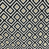 Thumbnail for Black and white geometric fabric with gold details
