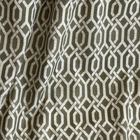 Thumbnail for Textured drape in geometric green design – modern classic style for curtains