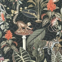 Thumbnail for Home decor fabric with monkeys and leaves