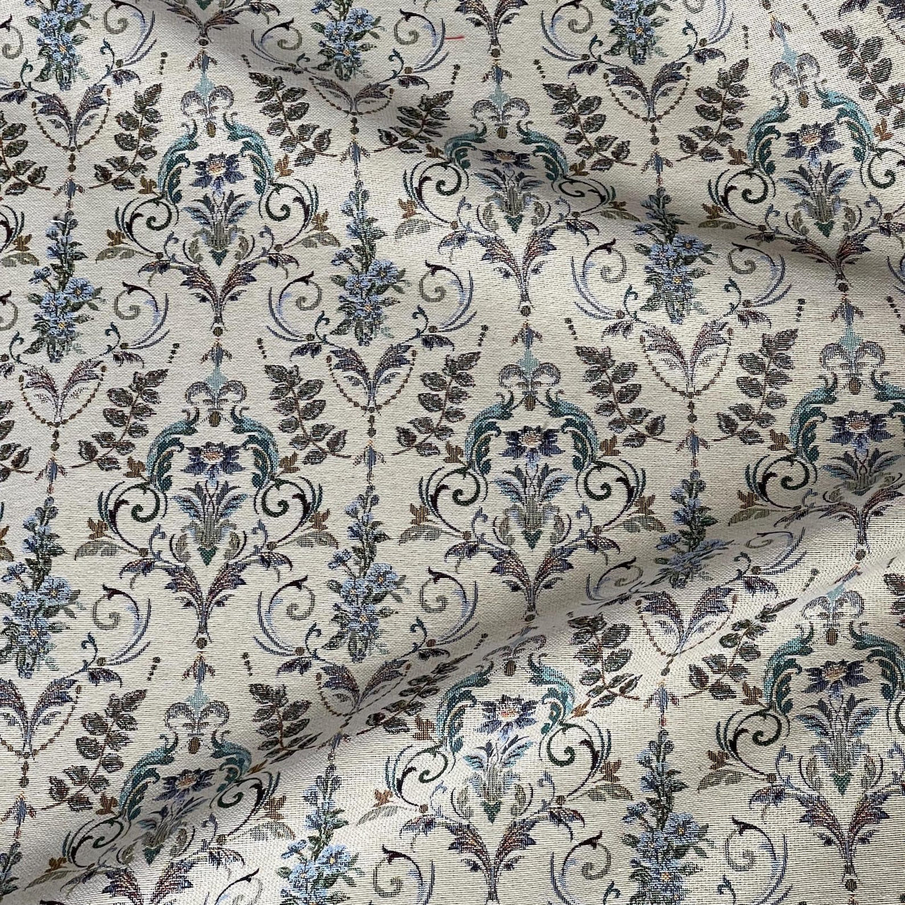 Country heritage damask fabric pattern