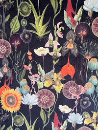 Thumbnail for Dark bohemian floral print textile