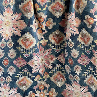 Thumbnail for Midnight blue ikat fabric for curtains and upholstery
