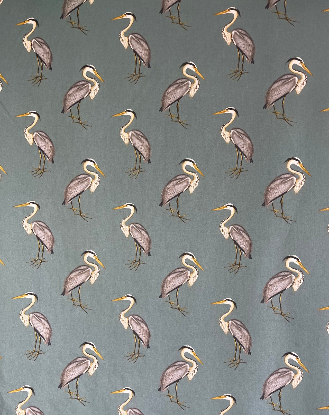 Bird motif cotton textile for home interiors