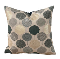 Thumbnail for Teal velvet-backed gold leaf cushion cover.

