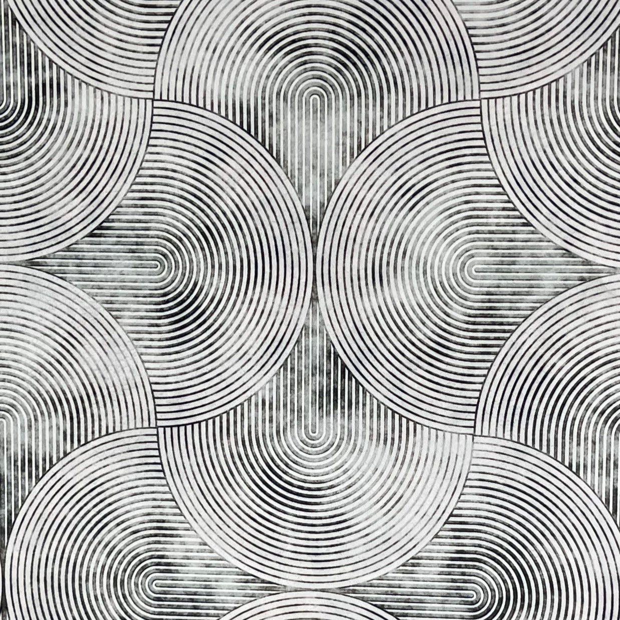 Light grey geometric velvet for fashion garments.