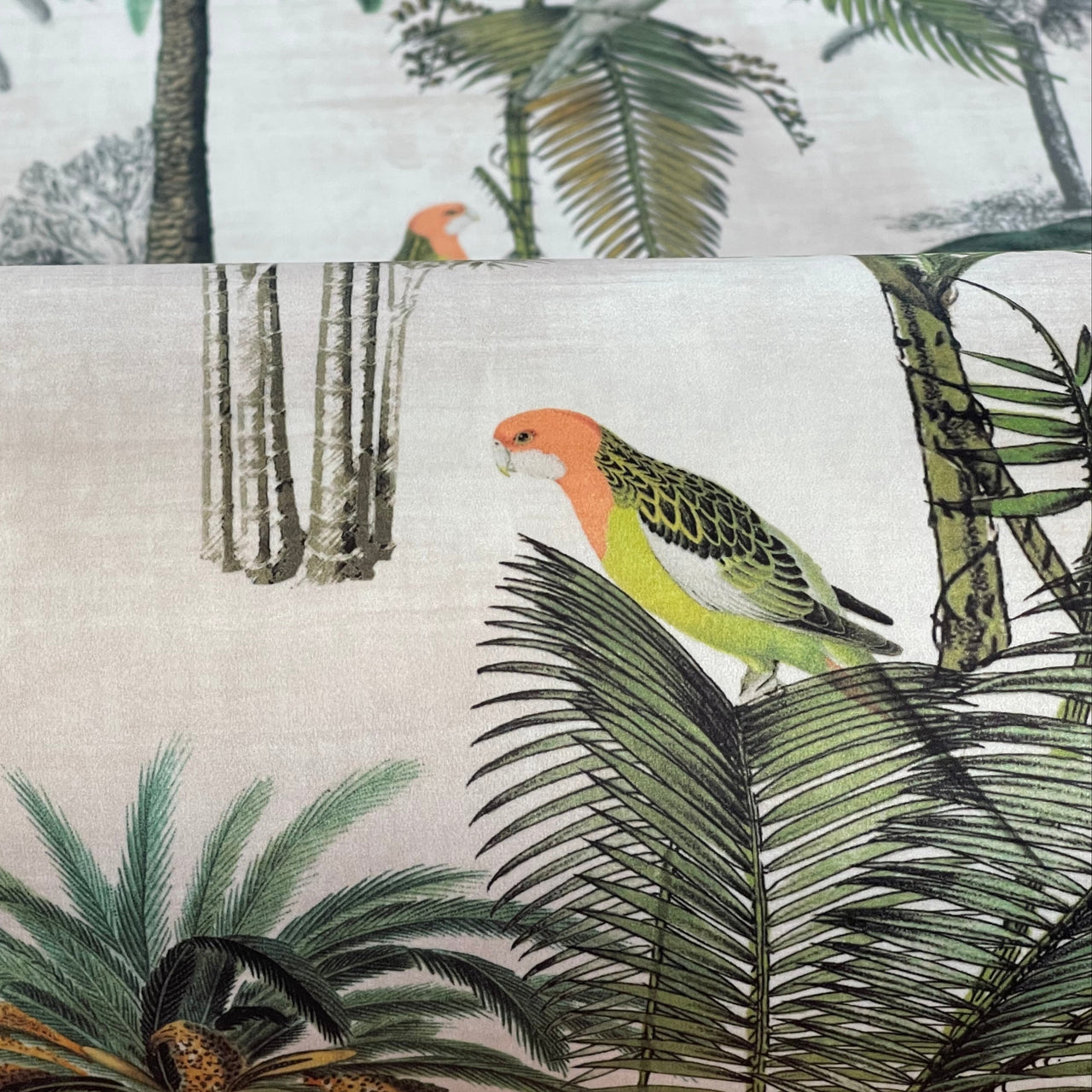 Elegant tropical pattern velvet for home decor