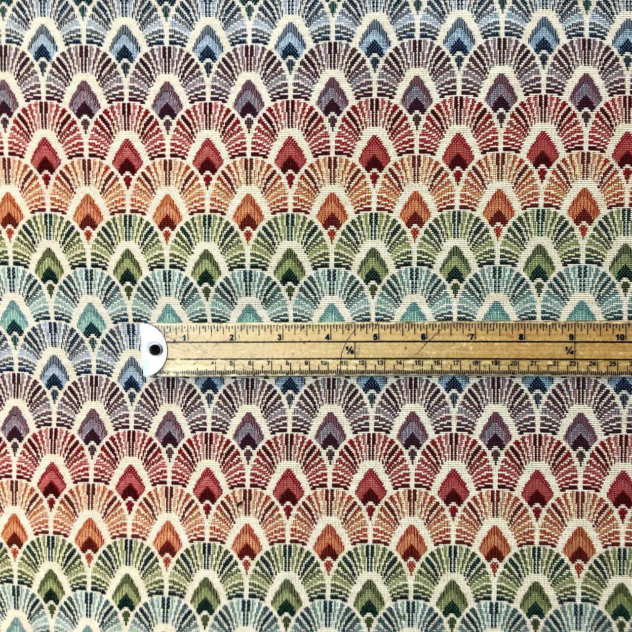 Tropical-inspired bow arch design fabric.