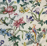 Thumbnail for Elegant tropical birds on beige cotton background