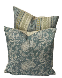 Thumbnail for Vintage-style floral and bird cushion cover in cotton
