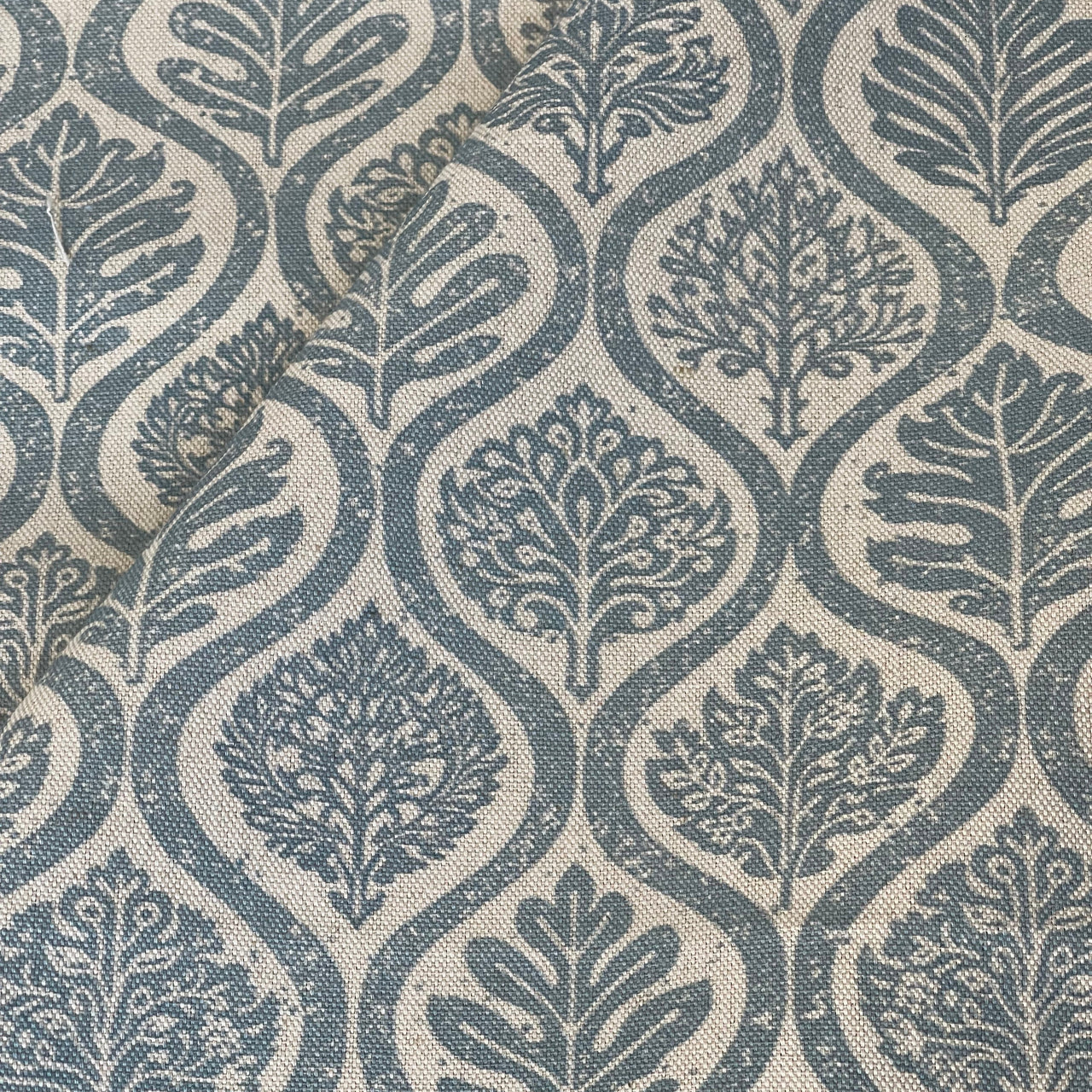 Woven botanical leaf fabric for upholstery and drapery projects