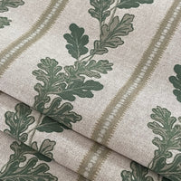 Thumbnail for Green and beige natural fiber fabric close-up