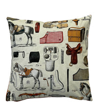 Thumbnail for Cushion cover showing plain tan velvet reverse with hidden zip opening