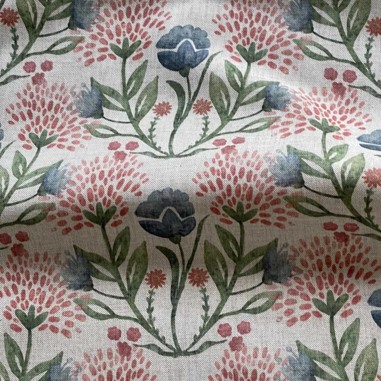 Timeless botanical fabric for curtains, cushions, and blinds