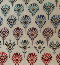 Thumbnail for Woven upholstery fabric with vibrant Art Deco design