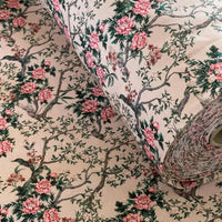Thumbnail for Floral chinoiserie cotton fabric for cushions and blinds