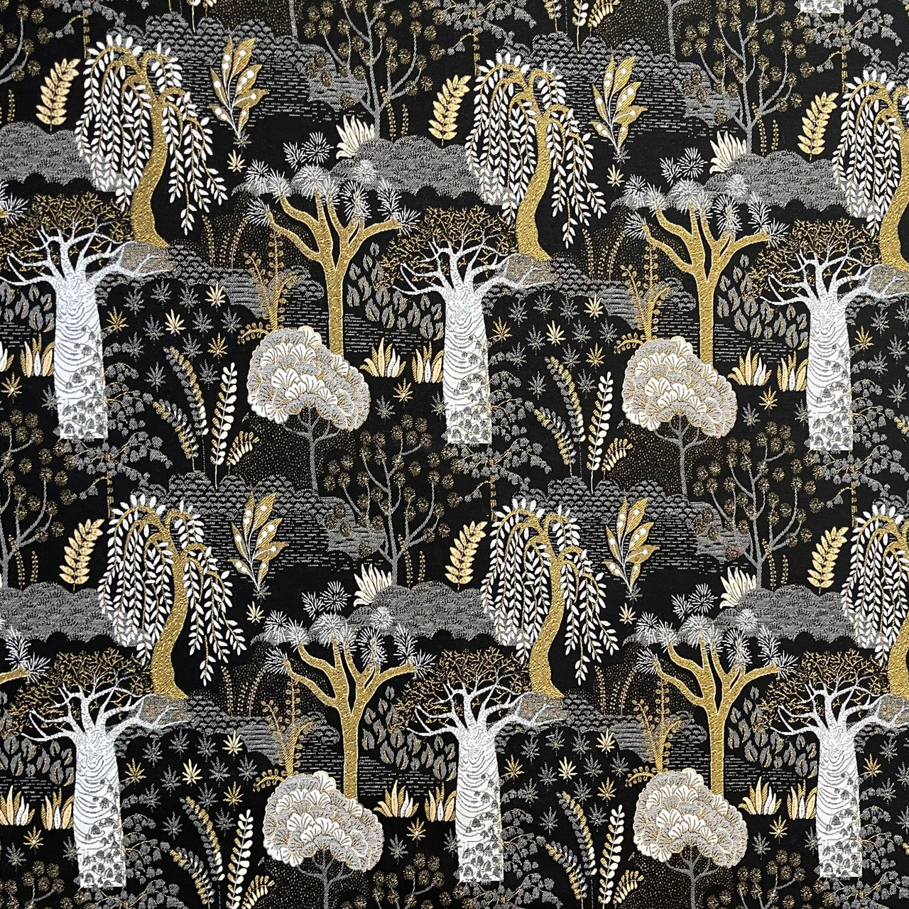 Baobab botanical pattern fabric for curtains.

