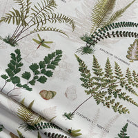 Thumbnail for Fern pattern textile green white