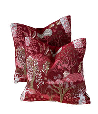 Thumbnail for Coral and gold luxury throw pillow for sofa décor