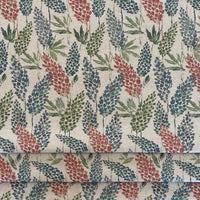 Thumbnail for Repeating floral pattern on beige-grey textile

