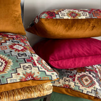 Thumbnail for Folk-inspired Kilim woven pillowcase.