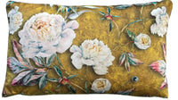 Thumbnail for Peony rose botanical print on velvet fabric.